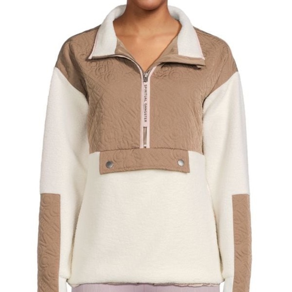 Spiritual Gangster Sherpa quarter zip S